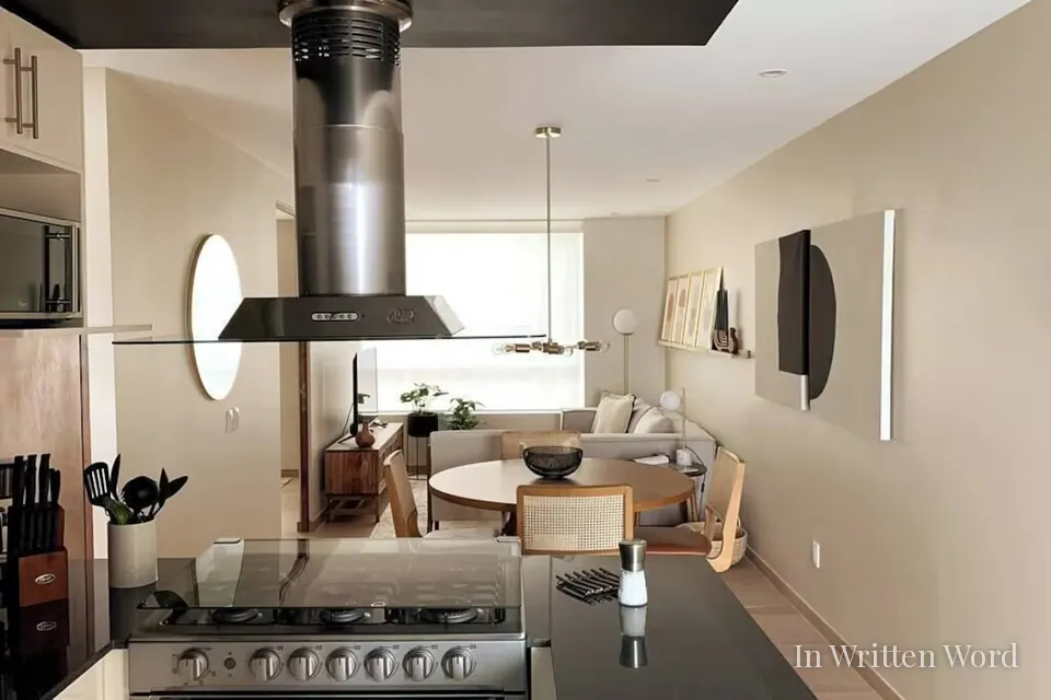 Morning light inside a modern Polanco apartment in Mexico City near Museo Jumex.